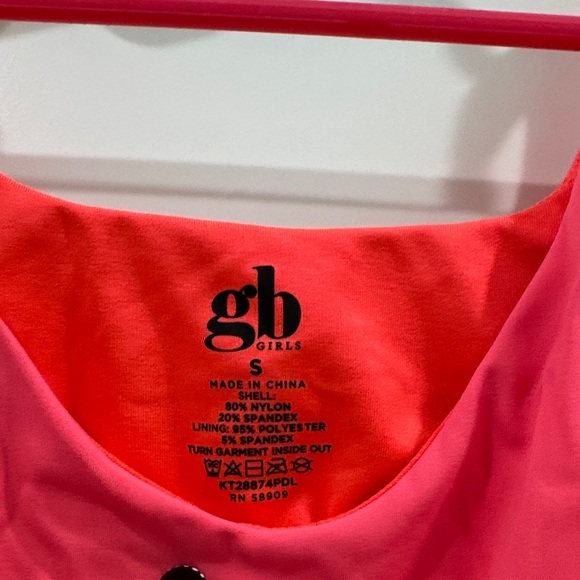 GB Girls Neon Pink Top - Picture 2 of 3